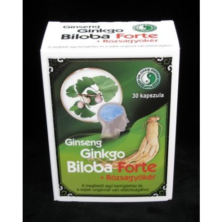 Ginseng Ginkgo Biloba Forte + Rózsagyökér kapszula 30x